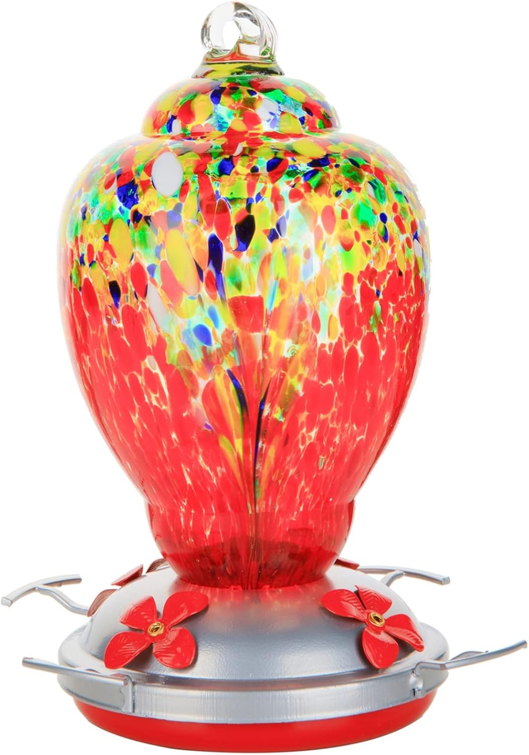 WOSIBO Hummingbird Feeder for Outdoors Patio Large 32 Ounces Red-Sunrise