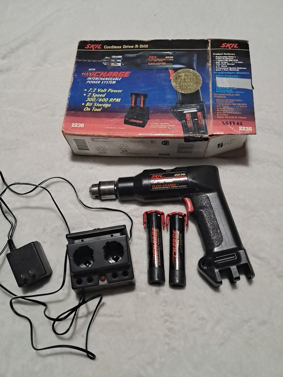Skil 2236 3/8" 7.2V Cordless 2-Speed Drill & Driver  W/Flexi Charge Charger