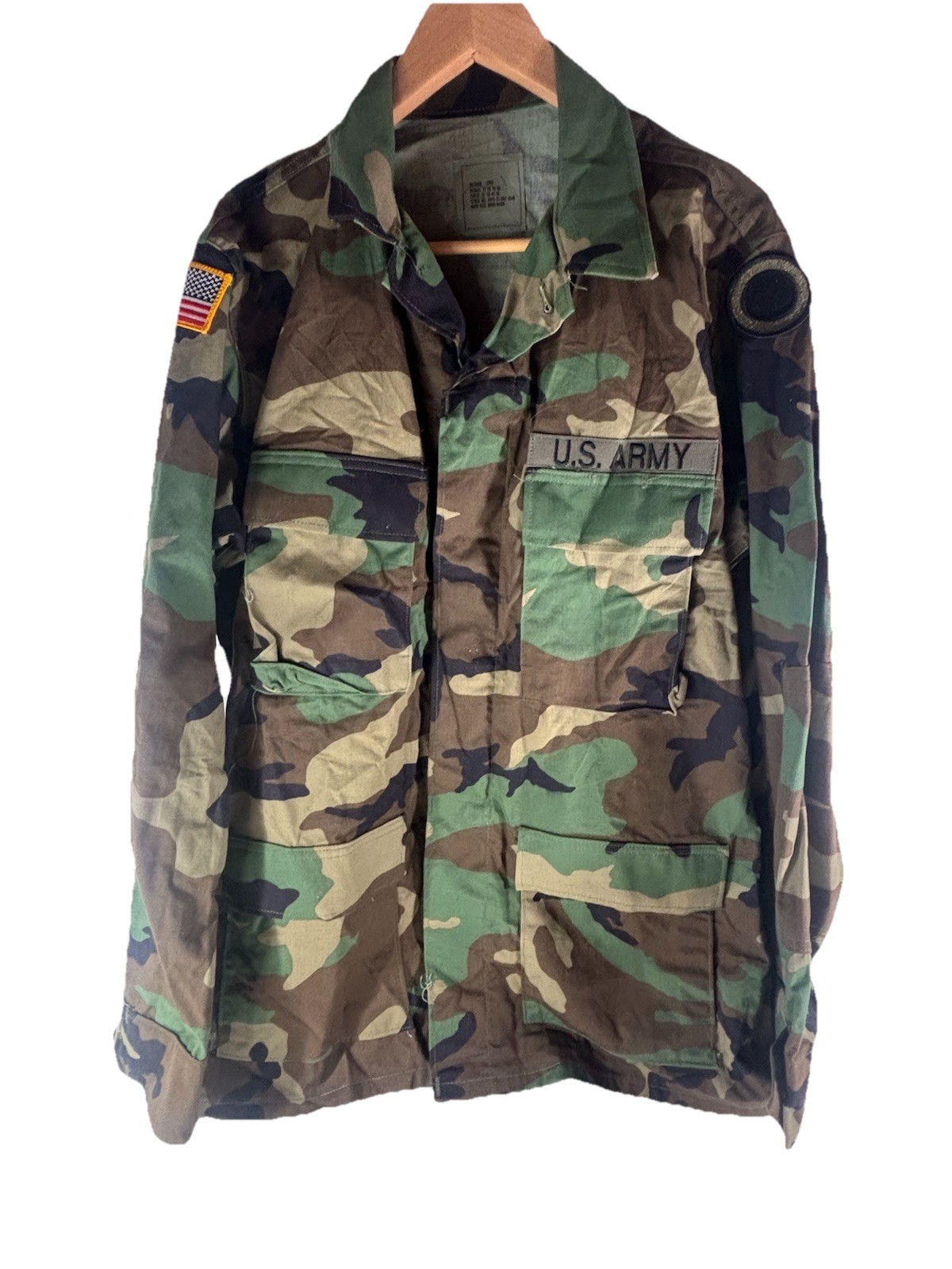 1999 US Army Woodland BDU Coat Shirt Medium Long Combat Camouflag
