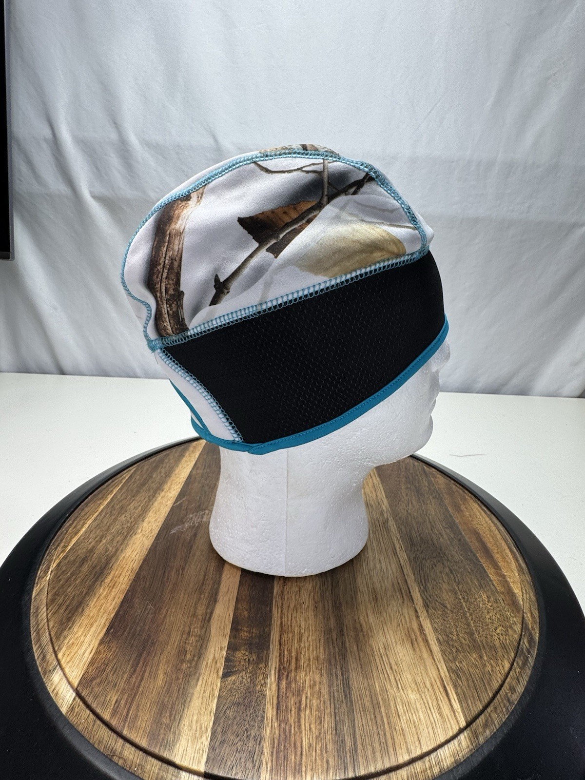 HUNTWORTH Beanie Hat Winter Camo Knit Cap Blue CAMO Skull Ponytail Hole