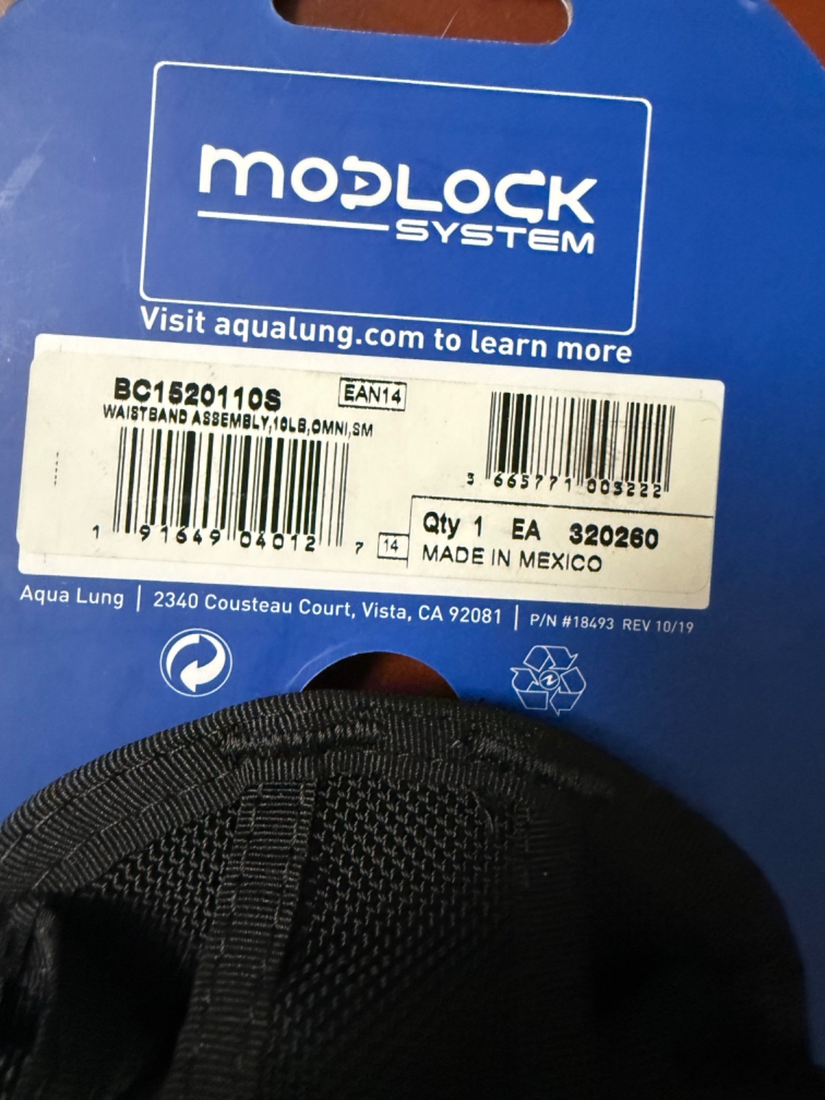 Aqualung Omni BCD Small Waist Straps New