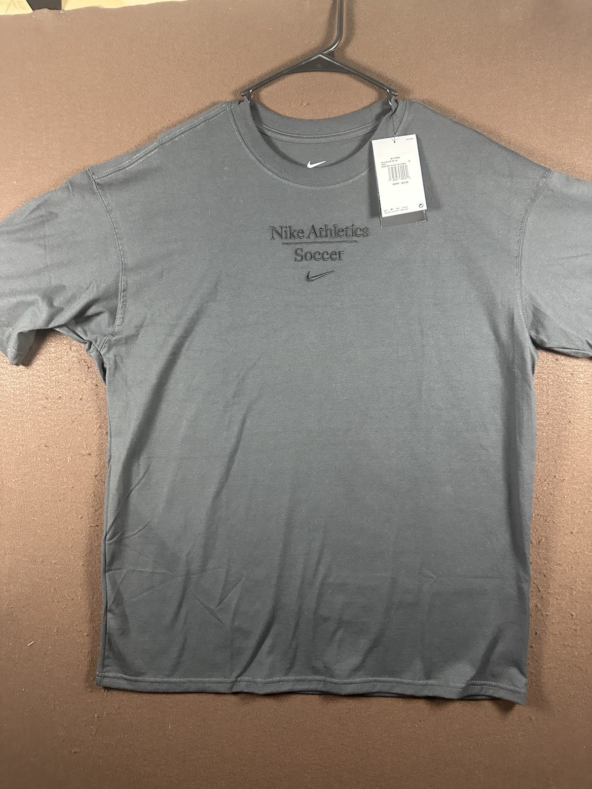 NIKE MAX 90 ATHLETICS SOCCER T-SHIRT BLACK NWT M11766D MEDIUM