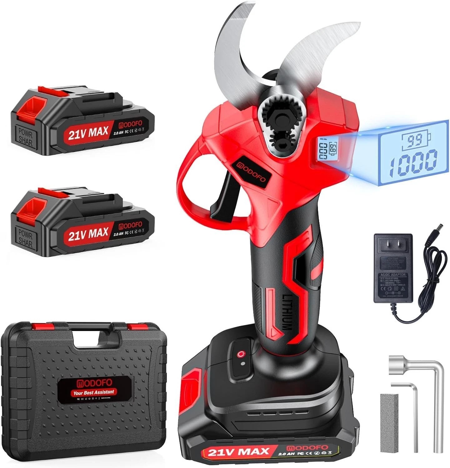 Upgraded Electric Pruning Shears,1.4" Cutting Diameter Cordless Power Pruner ...