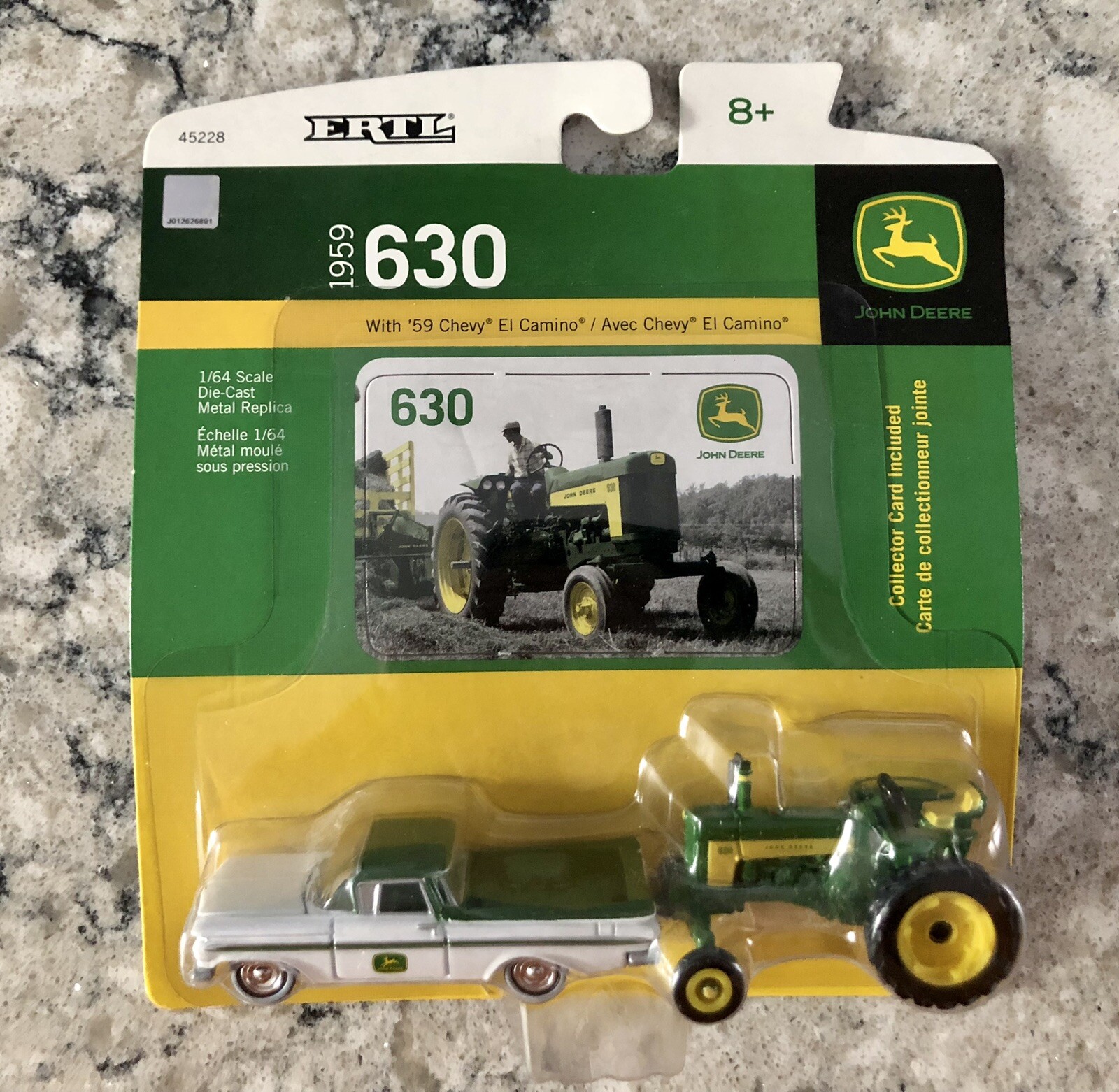 Ertl 1/64 John Deere 630 And 1959 El Camino Unopened