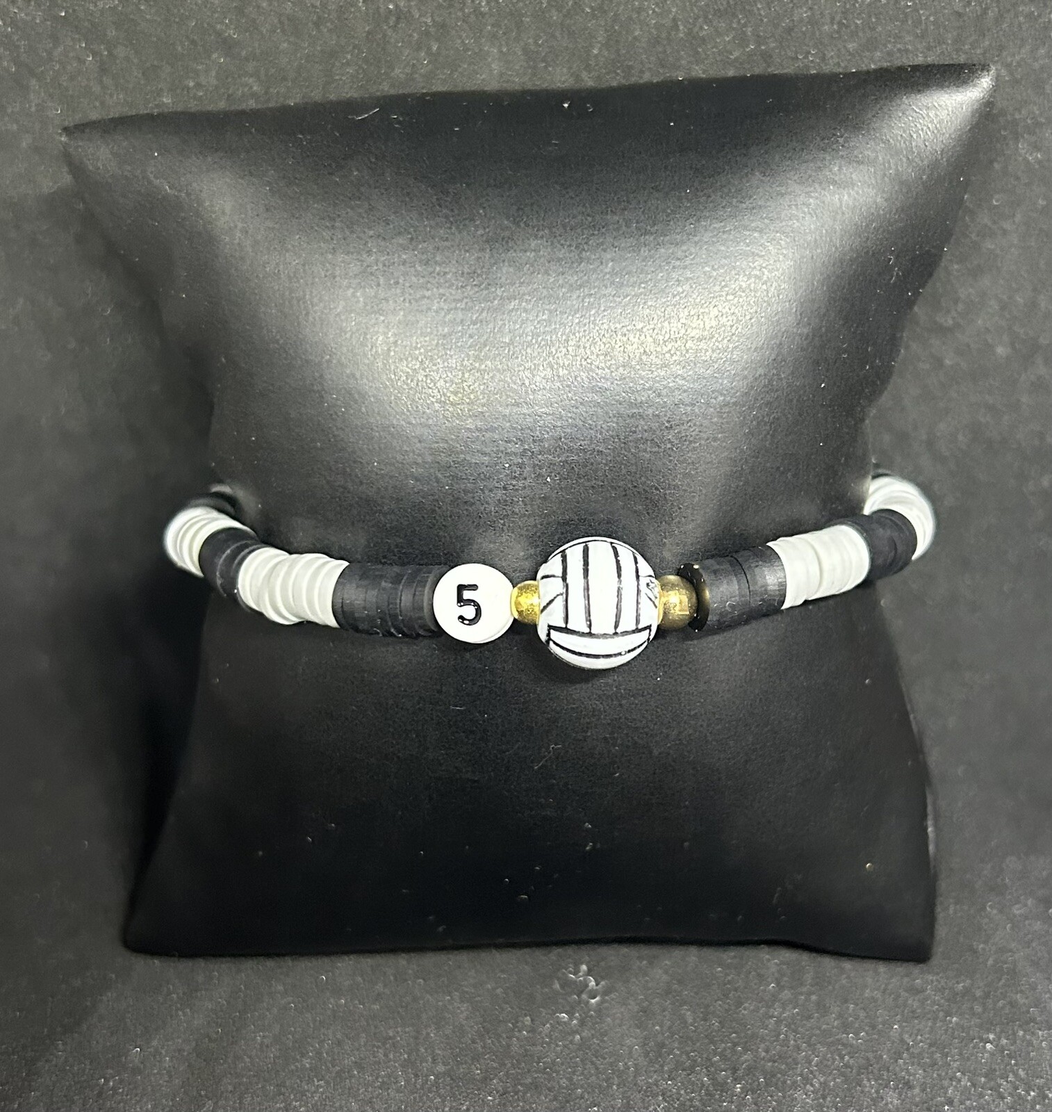 Volleyball (Sport & Number) Heishi Bracelet