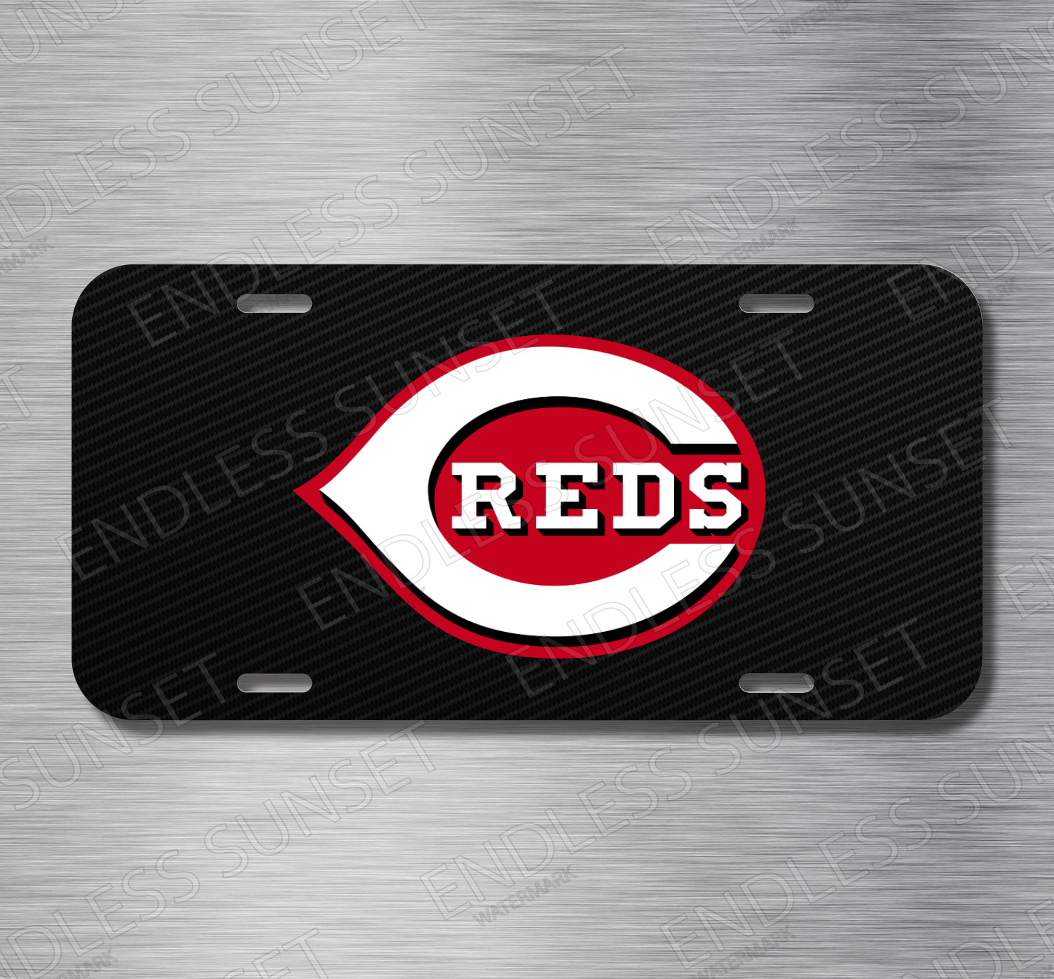 Baseball Cincinnati Reds License Plate Front Auto Tag