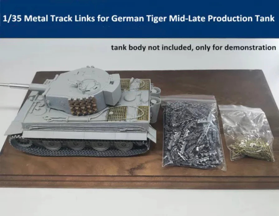 San Xin Model 1/35 German Late/Mid Tiger Metal Track Links w/ Brass Pins SX35023