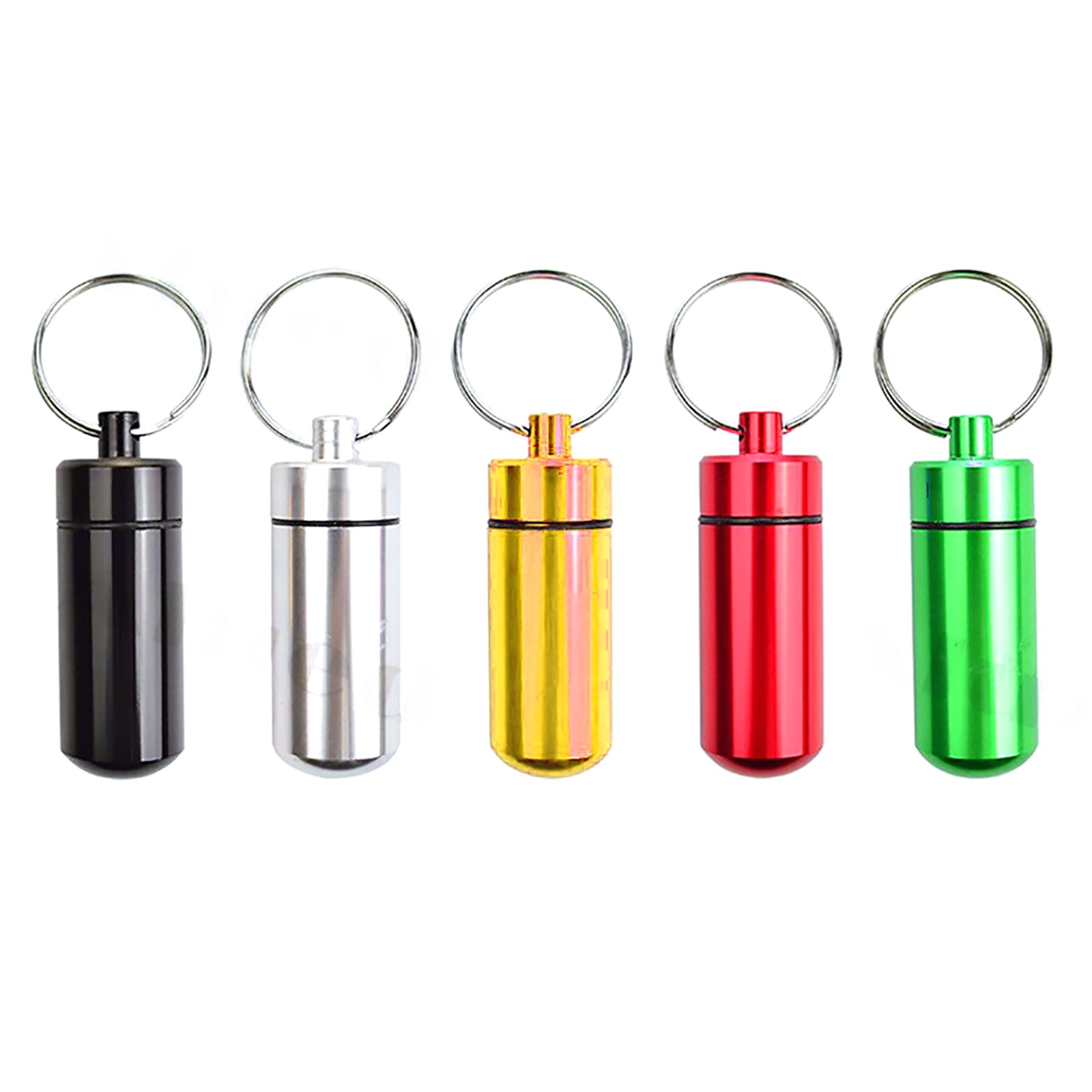 Mini Pill Case Outdoor Portable First Aid Container Water Bottle KeyRing Outdoor