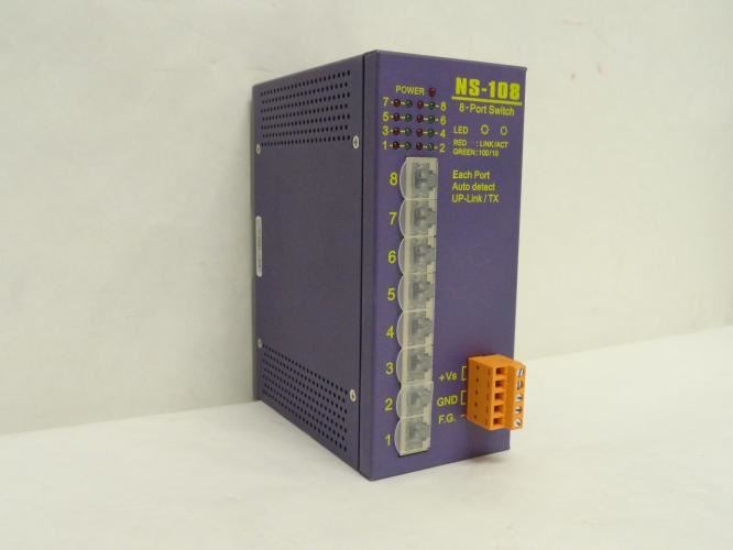 180902 New-No Box; ICP NS-108 Industrial Ethernet Switch; 8-Port
