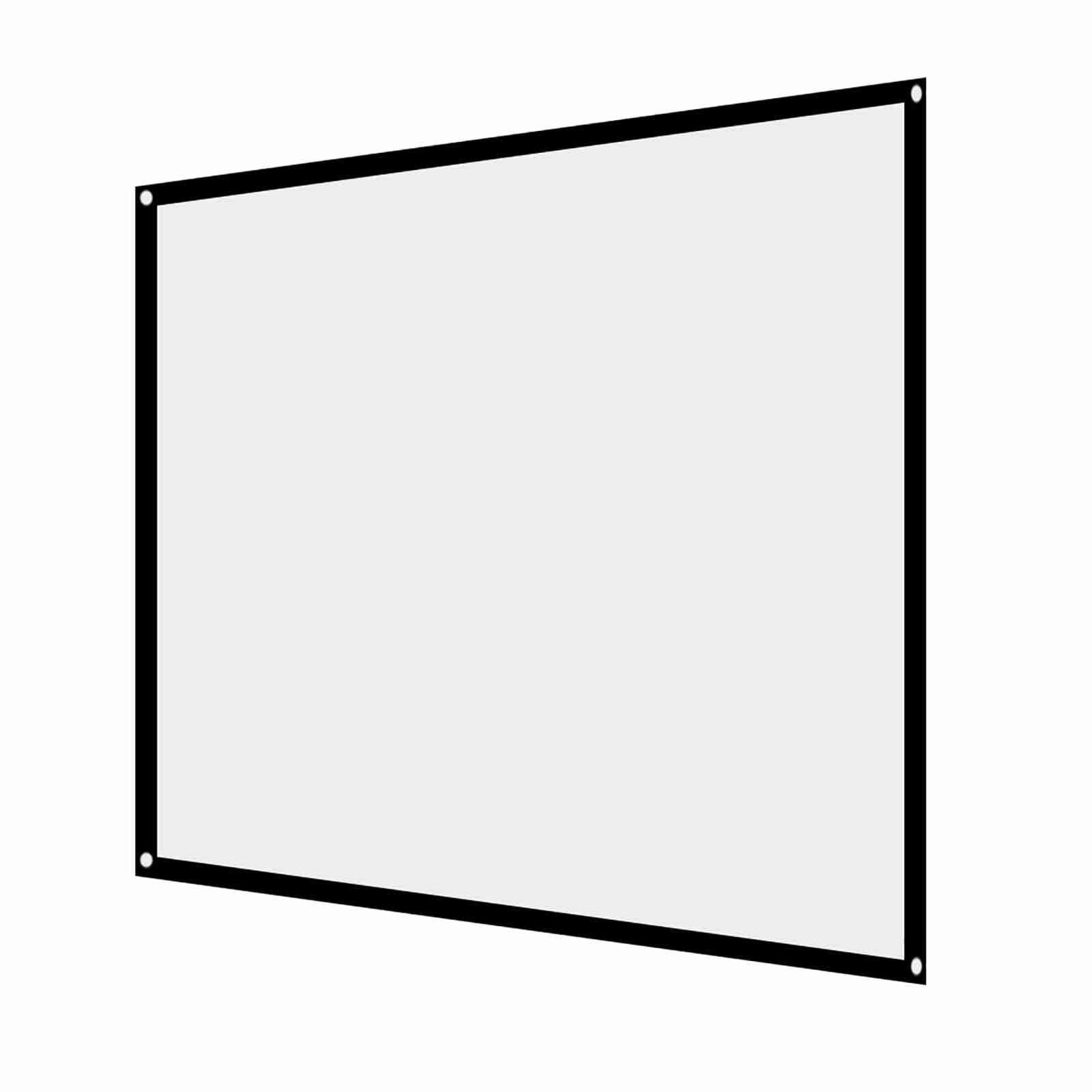 Portable Foldable Noncrease White Projector Screen For Camping Movie Premium