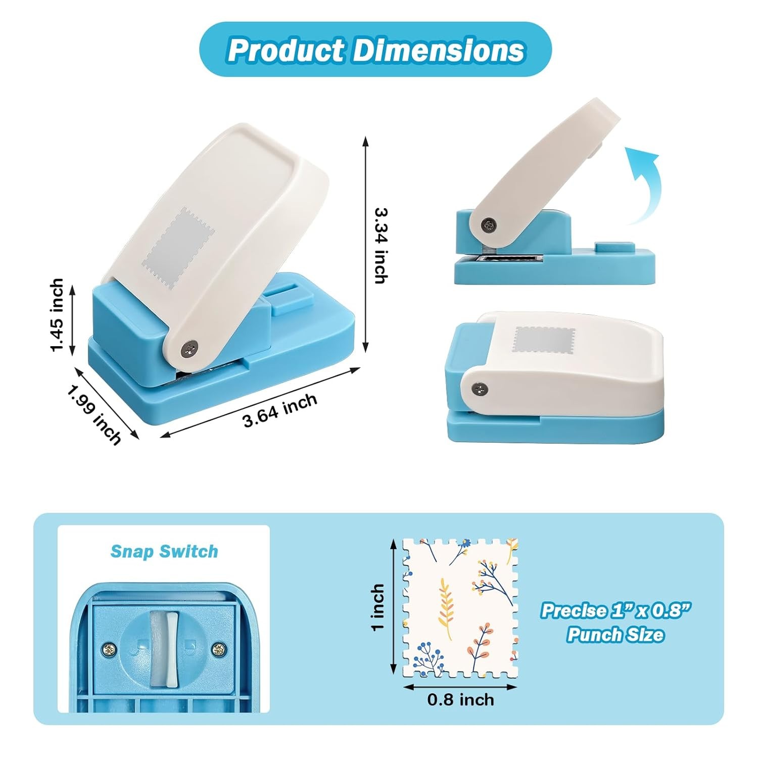 Stamp Punch， 1x0.8 Inch Rectangular Postage Stamp Puncher with Scalloped Edge?