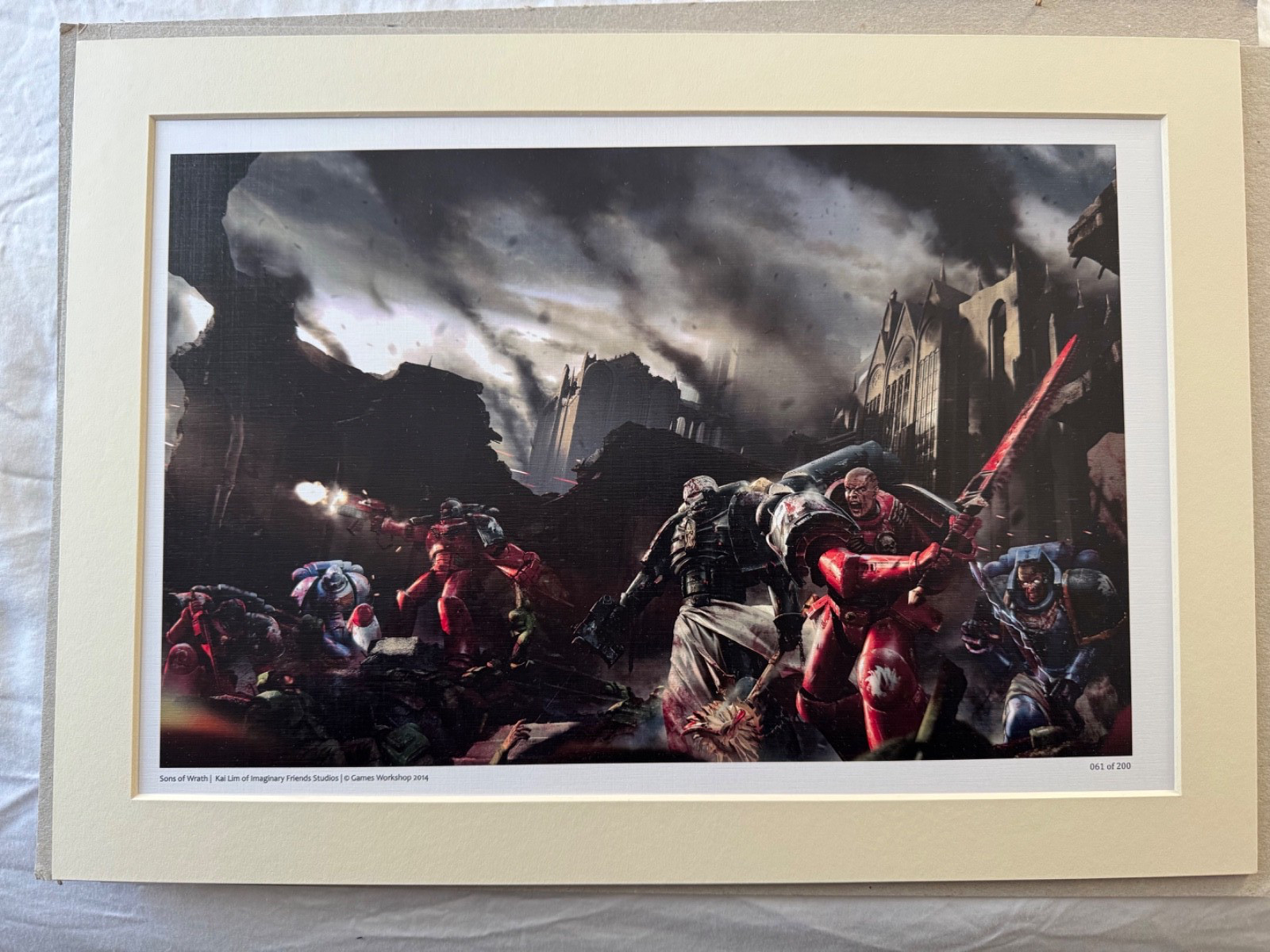 Warhammer 40K Sons of Wrath Art Print Brand New #61/200 Black Library