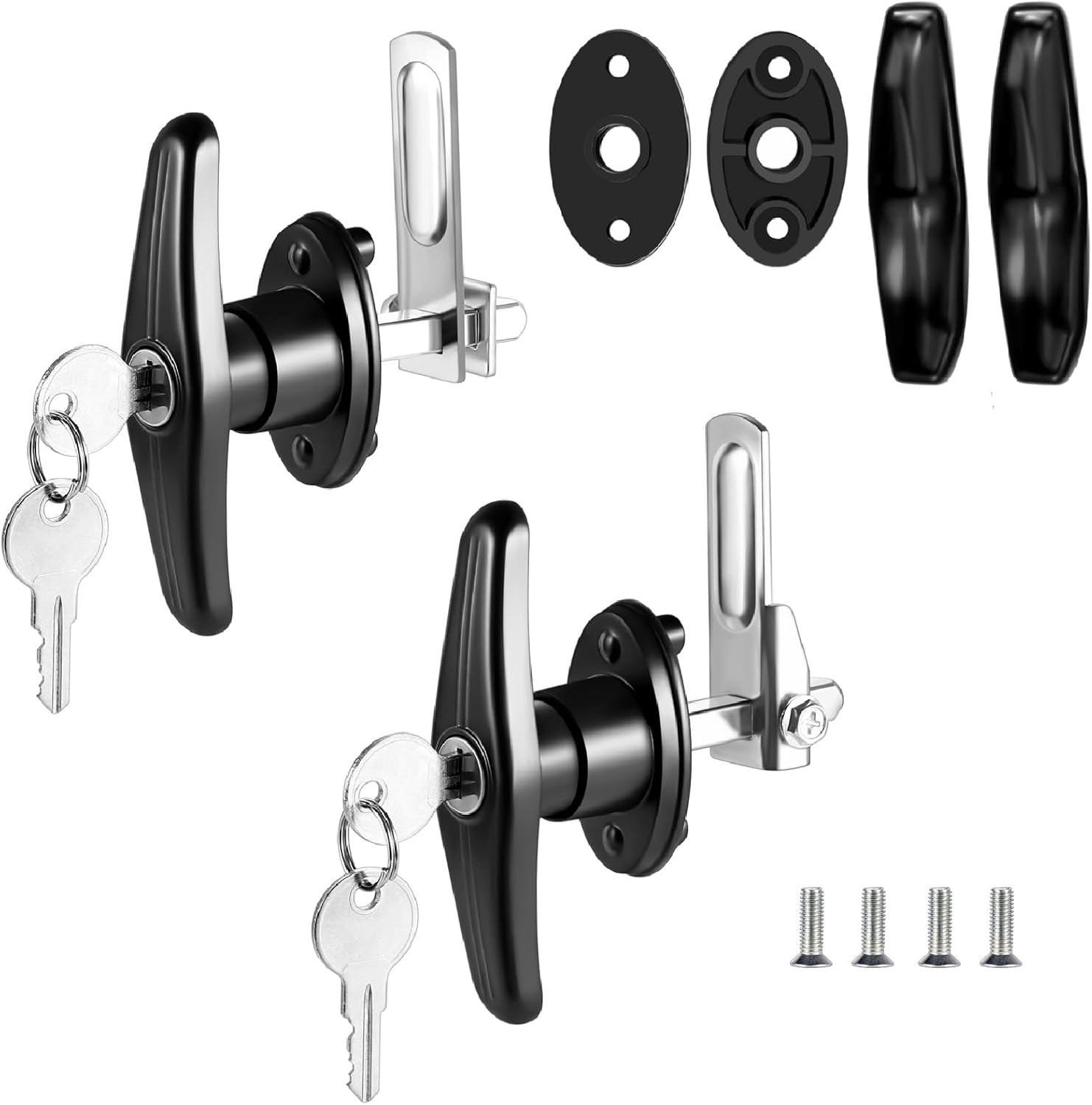 Truck Cap T-Handle Lock Set Keyed Alike Universal Camper Shell Latch Left Right
