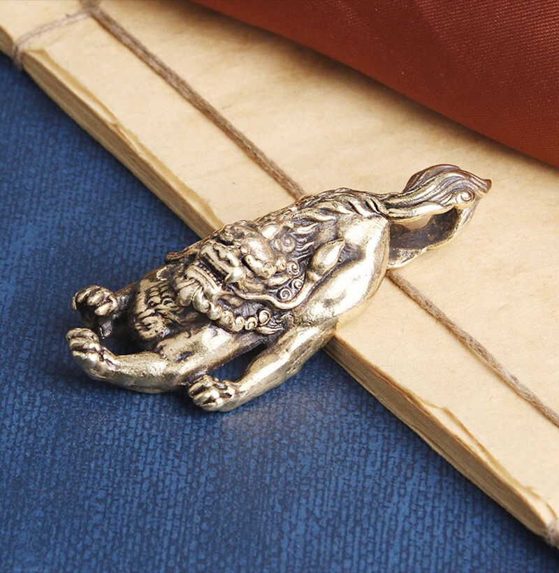 Solid Brass "PiXiu" Keychains Keyring Key Chain Key Holder Pendant Bag Pendant