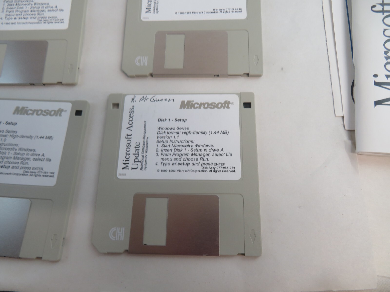 Vintage 1992 Microsoft Access Database 1.00 With Extra Disks