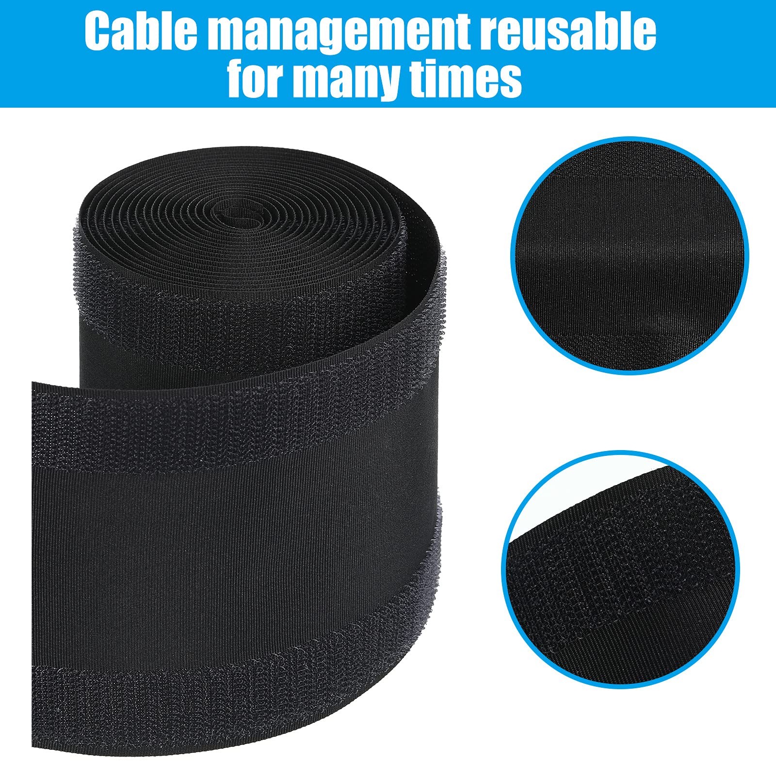 WILLBOND Carpet Cord Cover Cable Protector Floor 29.53 ft, Black