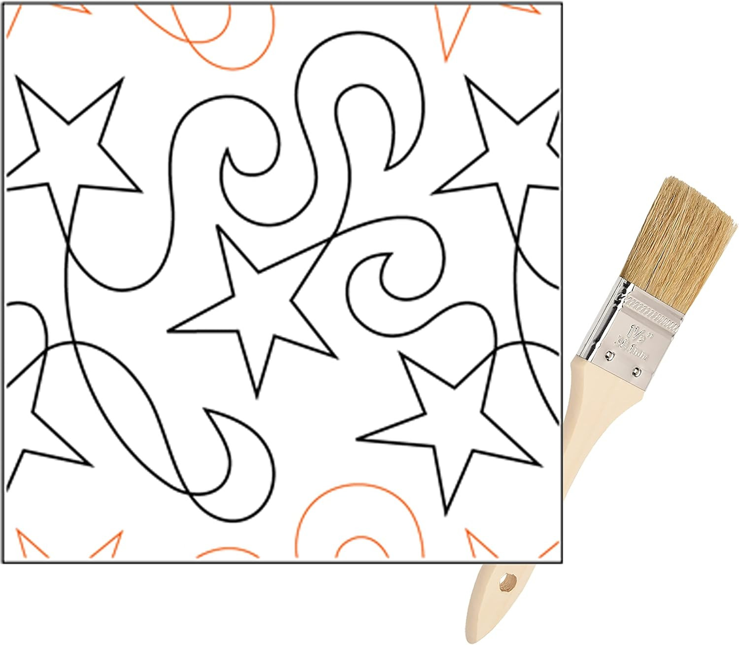 Long Arm Quilting Machine Pantograph - Stars Quilting Patterns - Paper Roll - Ra