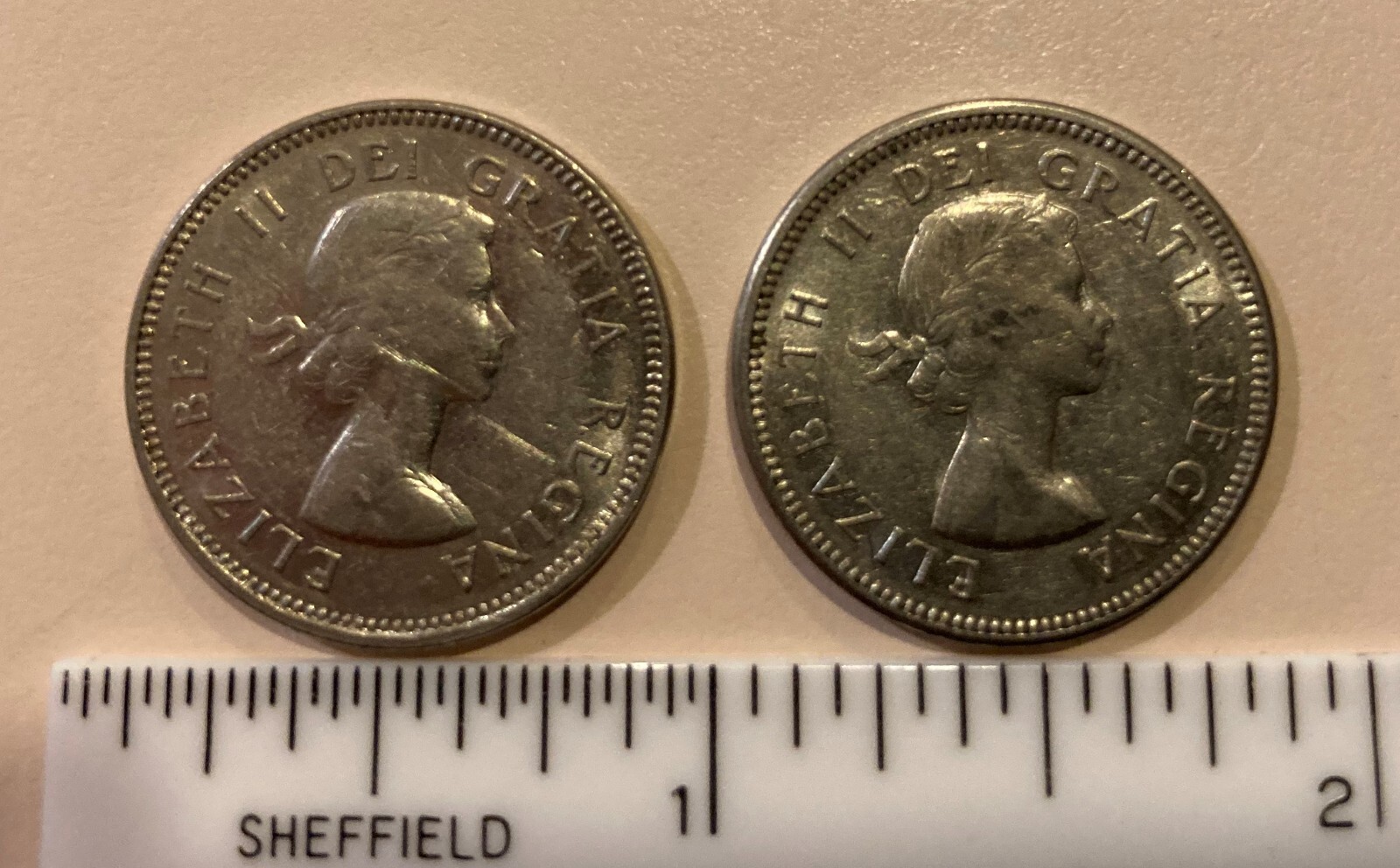 1963 & 1964 One Coin Each Year Canada 5 Cents KM# 57 - As Shown