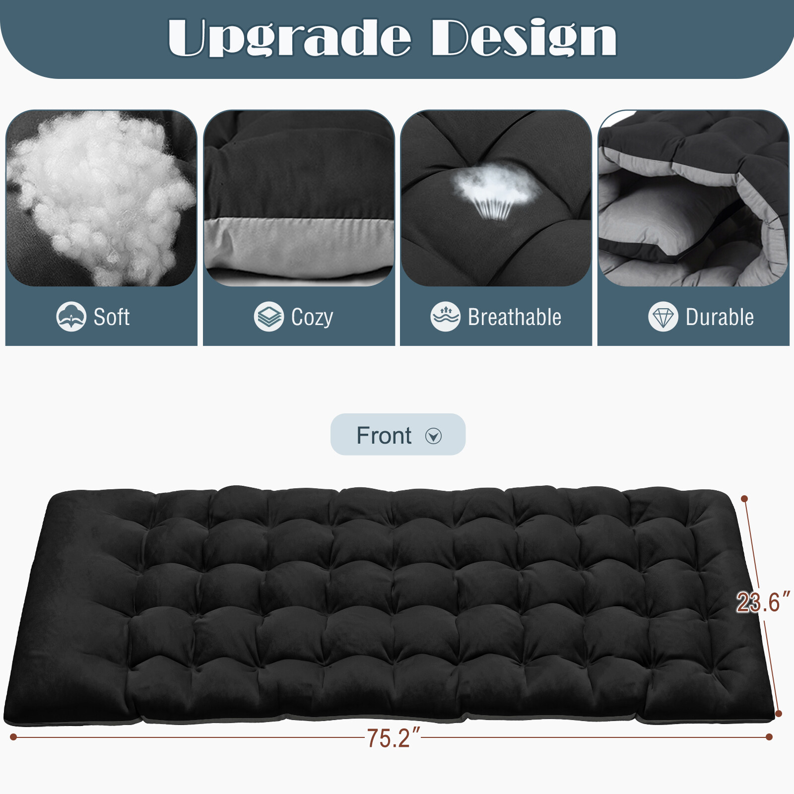 Rollaway Folding Bed & Thick Mattress 4 Position Adjustable Cot Chair Recliner