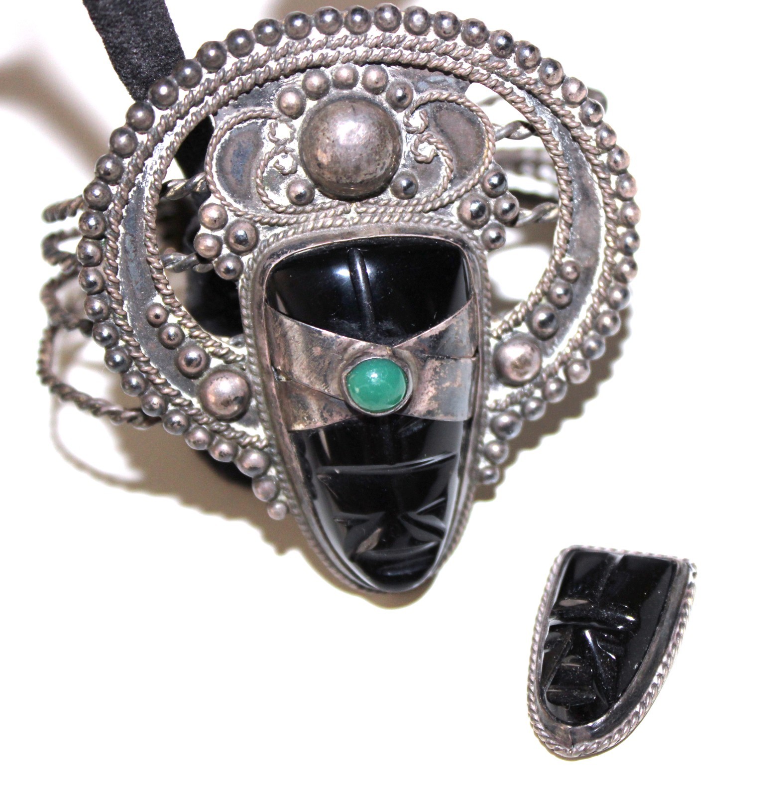 Jasper Stone Cluster Necklace Agate Quartz Rhinestones