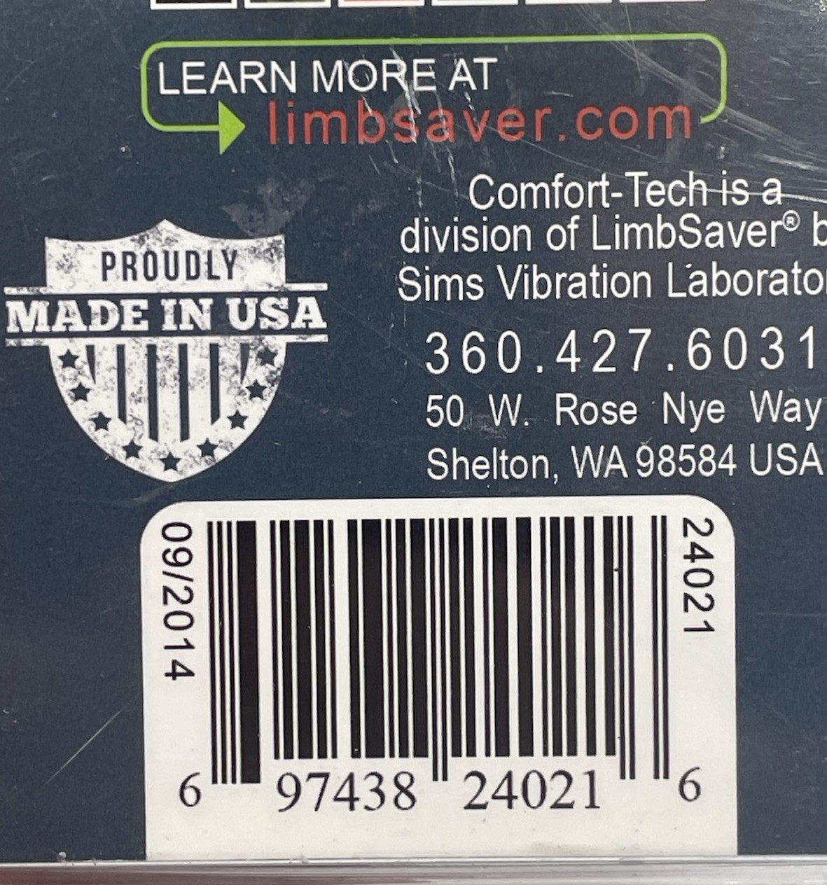 Limbsaver 16" Comfort-Tech Grip-Wrap Isolator ORANGE #24024 **NEW**