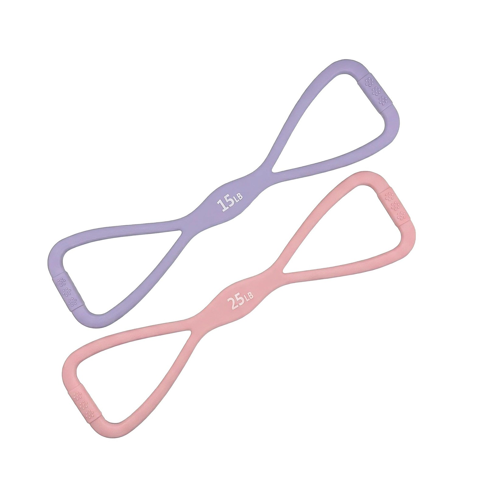 AZALEA Figure 8 Resistance Bands, 2 Pack Silicone Stretch Bands for Yoga,