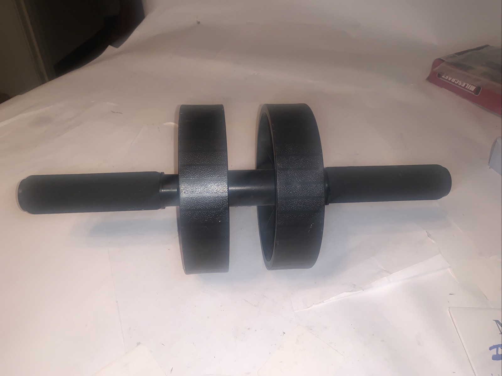 Abdominal and Core Exercise Workout Roller Wheel - 16 x 7 x 7 Inches,  Foam Grip