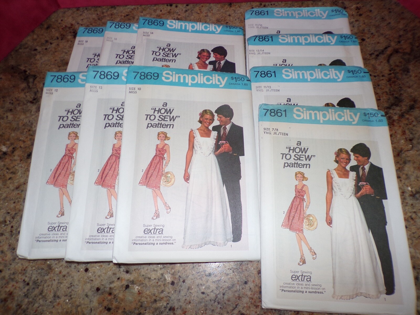 🌺 UNCIRCULATED 1977 SIMPLICITY #7861/ #7869-MISS. COTTAGECORE PATTERN 7/8-18 FF