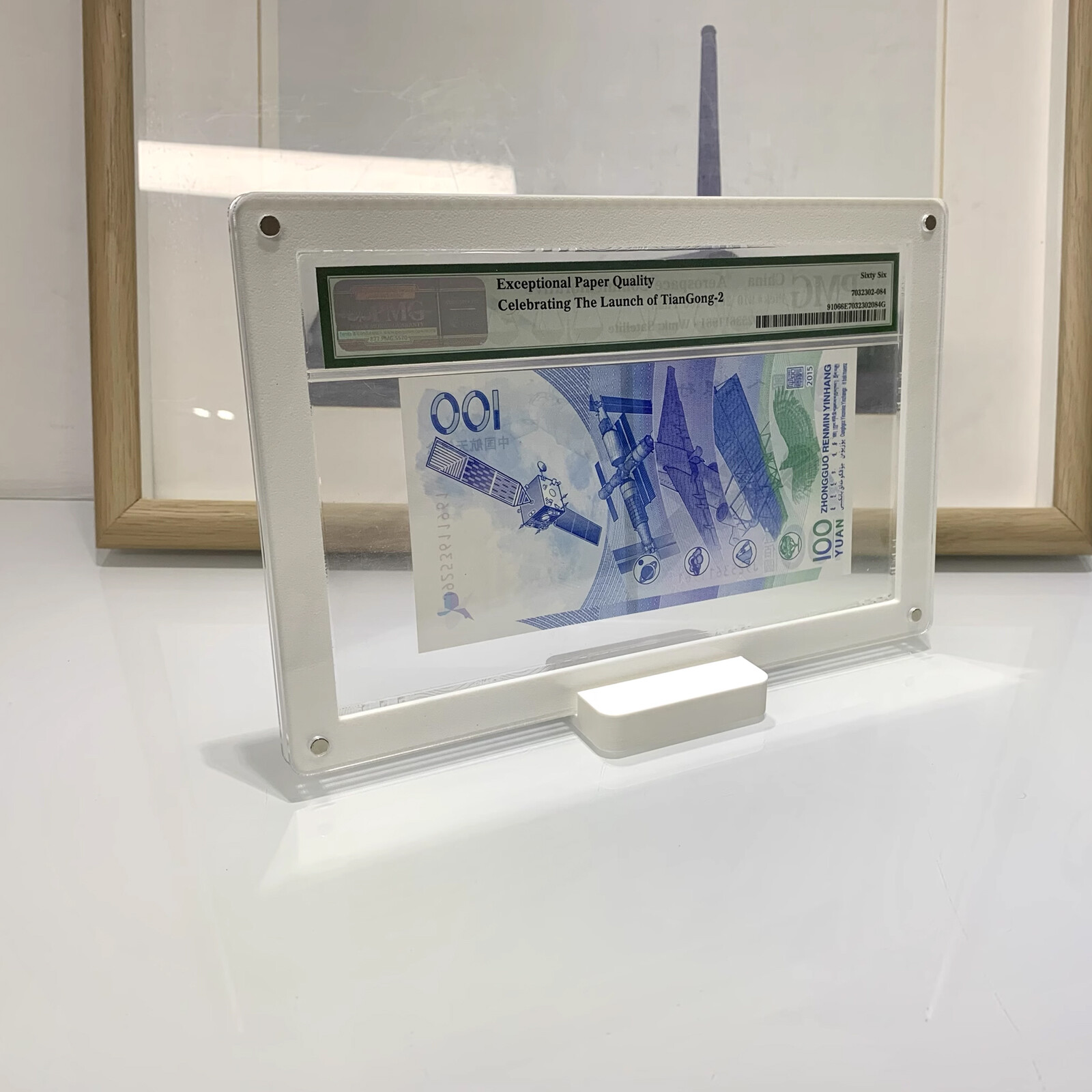Acrylic Display Stand Case Holder for PMG Graded Banknote Currency Paper Money