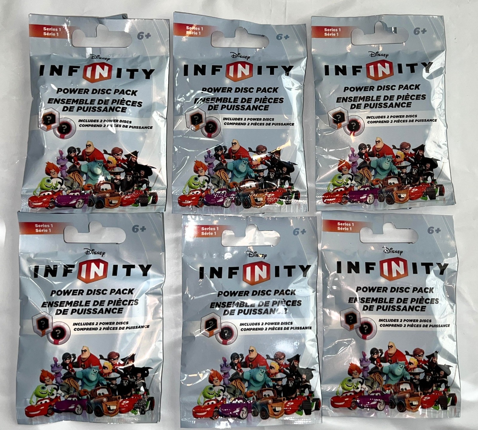 Lot of 6 Disney Infinity Series 1 Power Disc Packs * SEALED BRAND NEW *