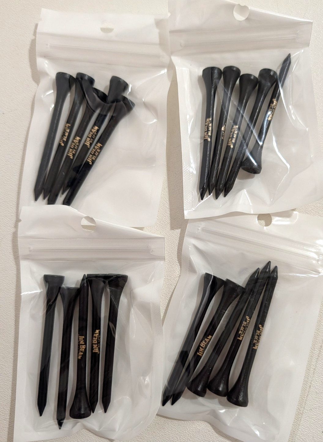 Jim Beam LIMITED EDITION Black GOLF TEES 20 CT