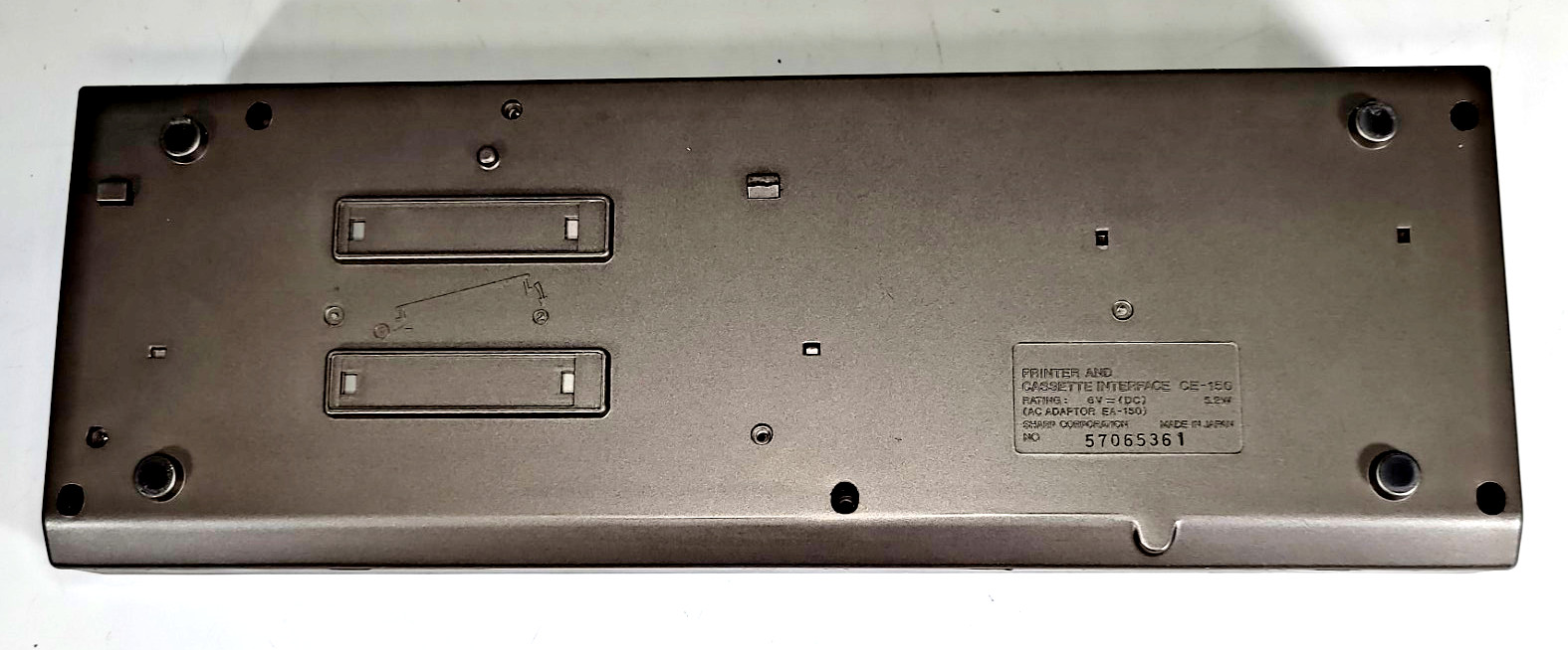Sharp PC1500A Pocket Computer w/ CE150 Printer/Cassette Interface Turns On CASE