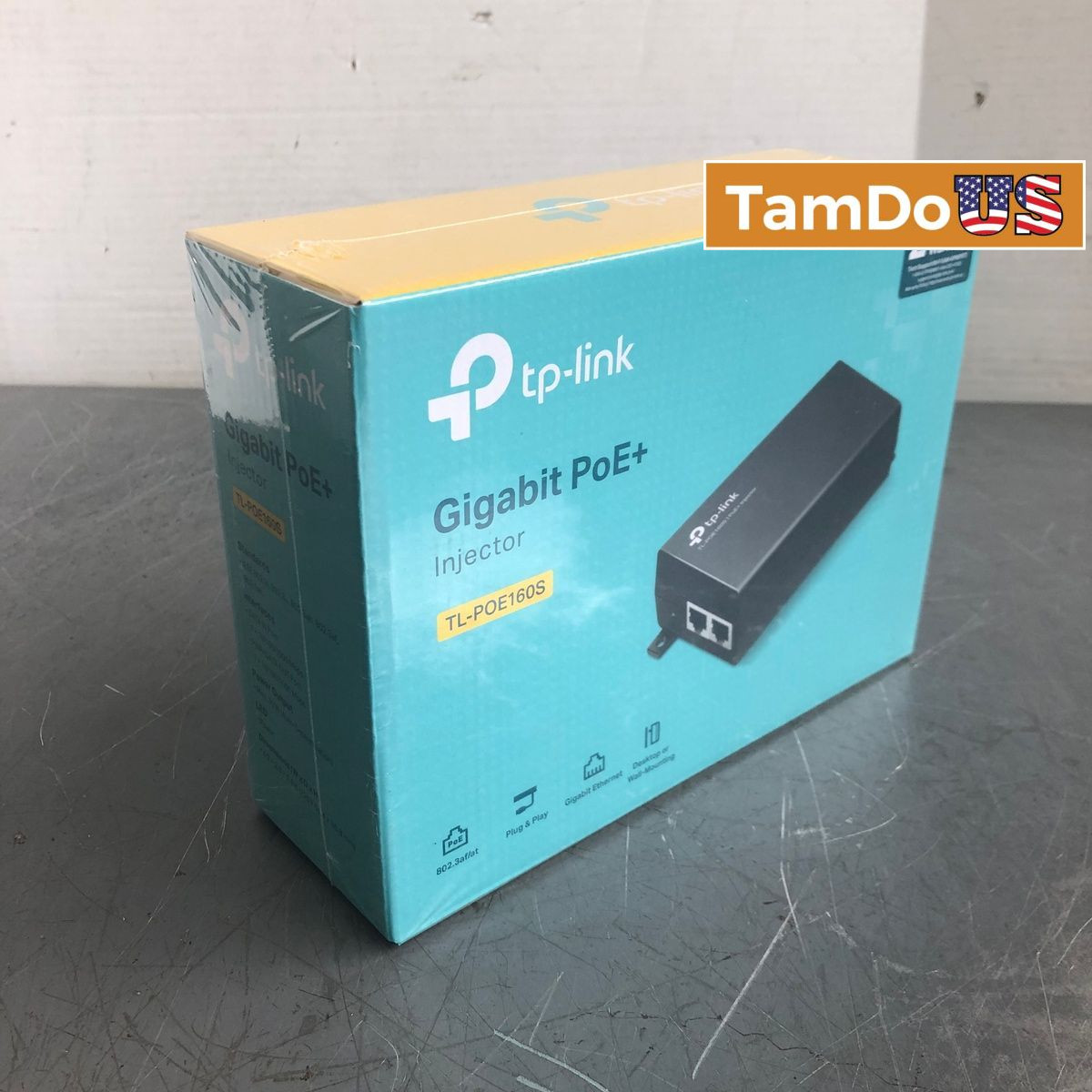 TP-Link TL-POE160S Gigabit PoE+ Injector 802.3af/at Wall-Mount Adapter