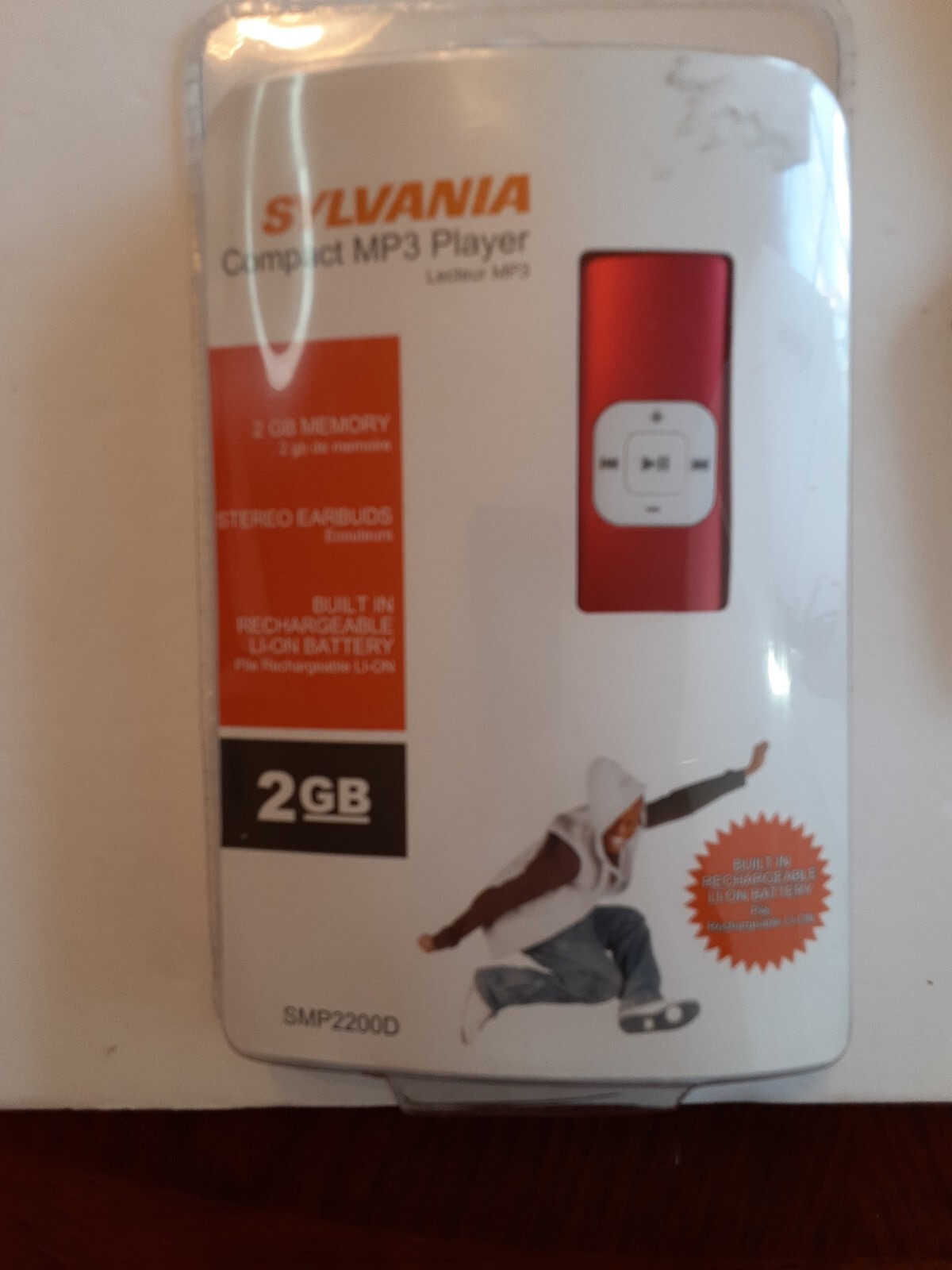 🌴 NEW! Sylvania 2GB Compact MP3 Player RED SMP2200D