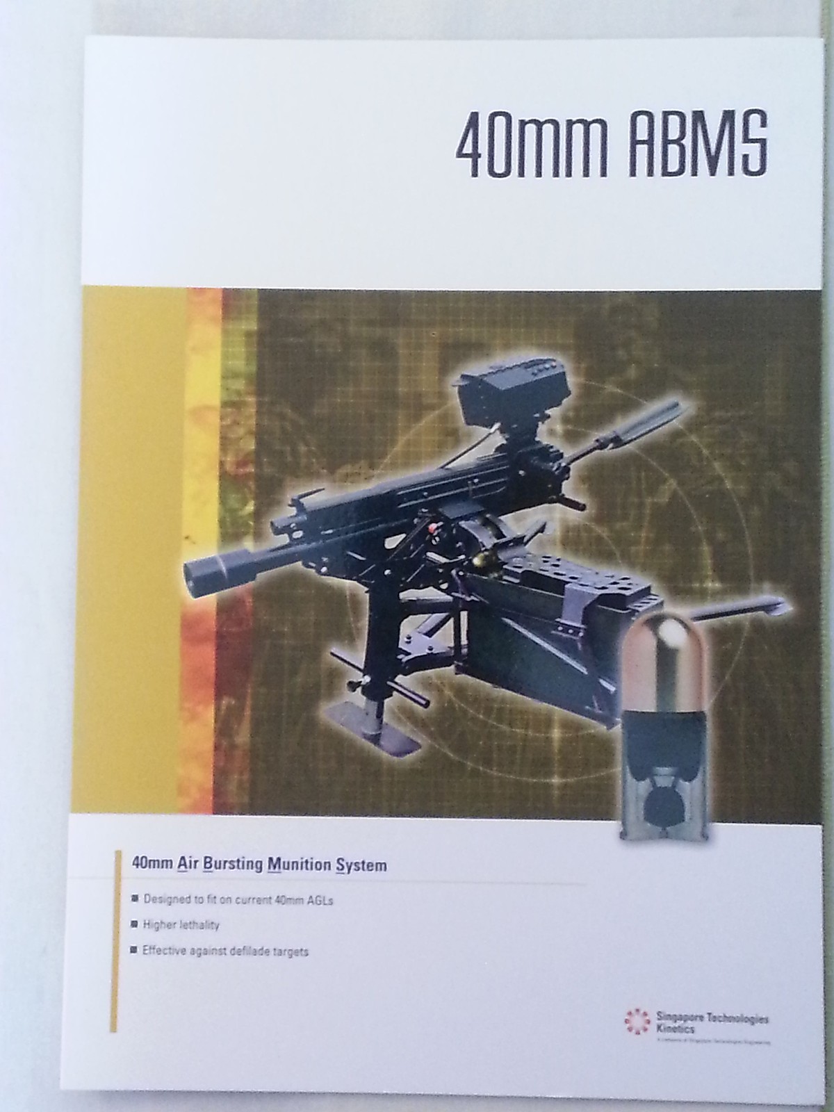 ST Kinetics 40mm Air Bursting Munition System ABMS Data Sheet
