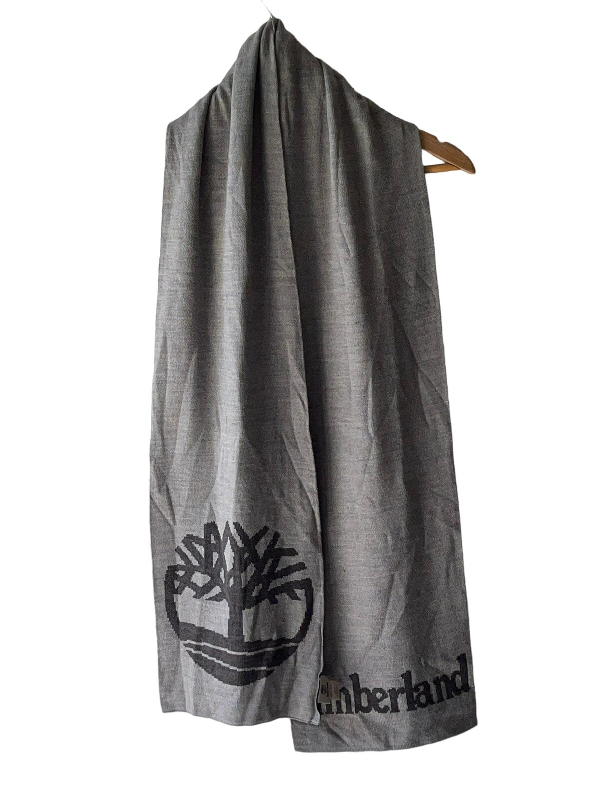 Timberland Men's Gray Reversible Logo Scarff