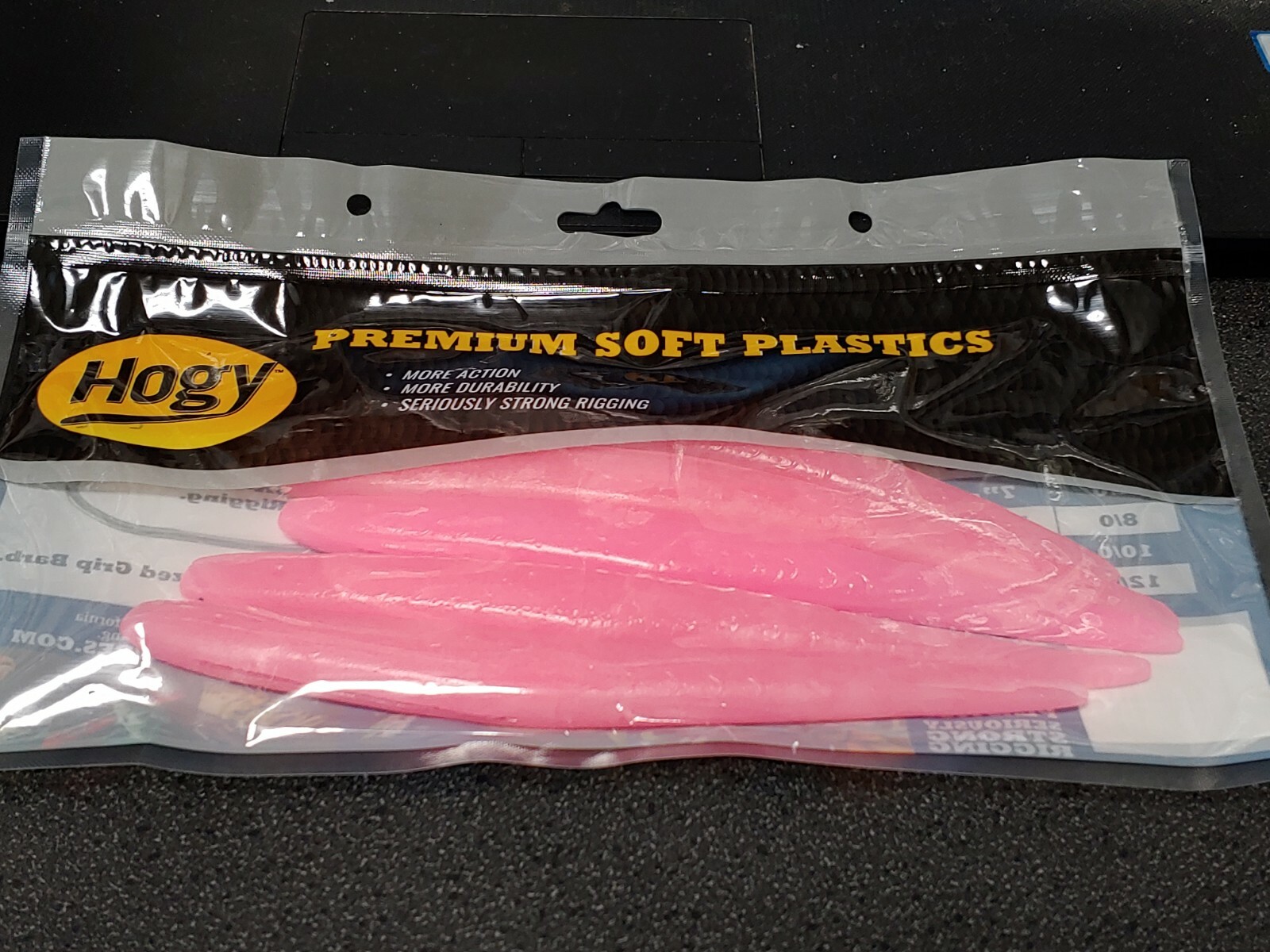 1 NEW HOGY 7" ORIGINAL Softbait PINK - 5 Pack - FREE SHIP-DISC.