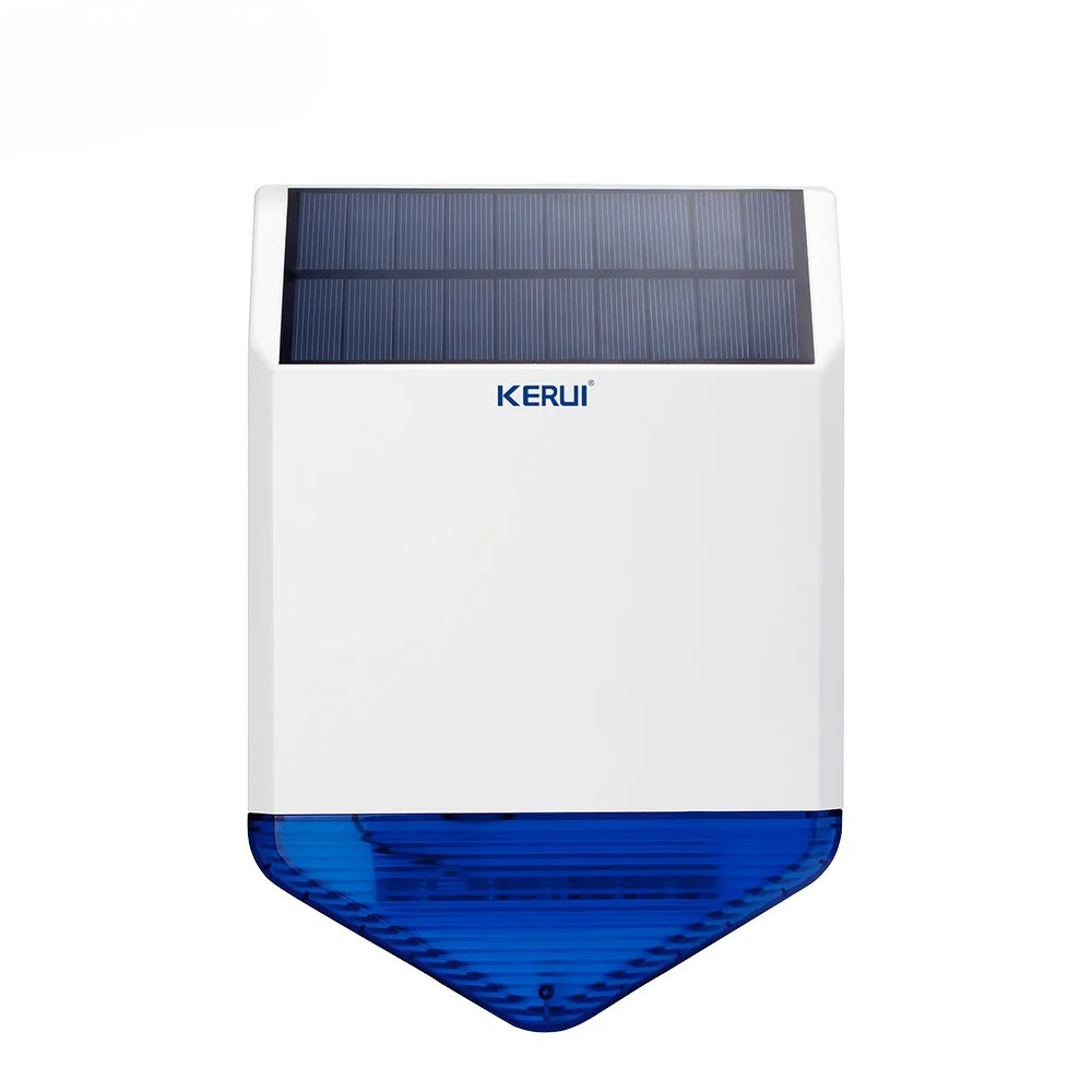 Outdoor Solar Siren Panel Alarm System Security Flashing Response Sound 110DB