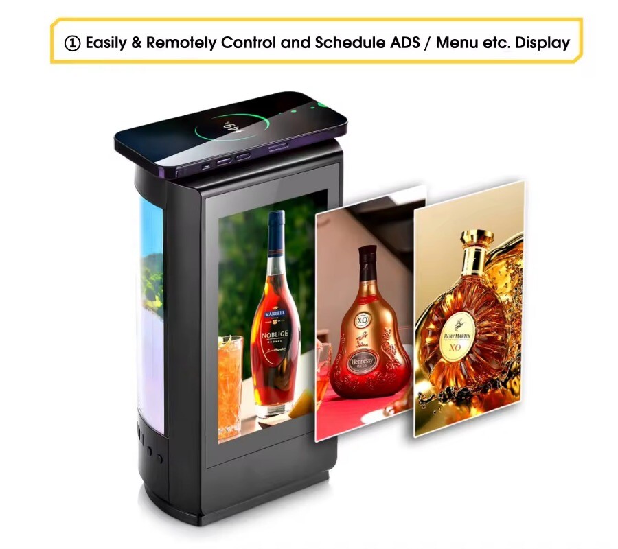 Hot Sale WIFI and Cloud Server Function 7inch Digital Signage Table Talker