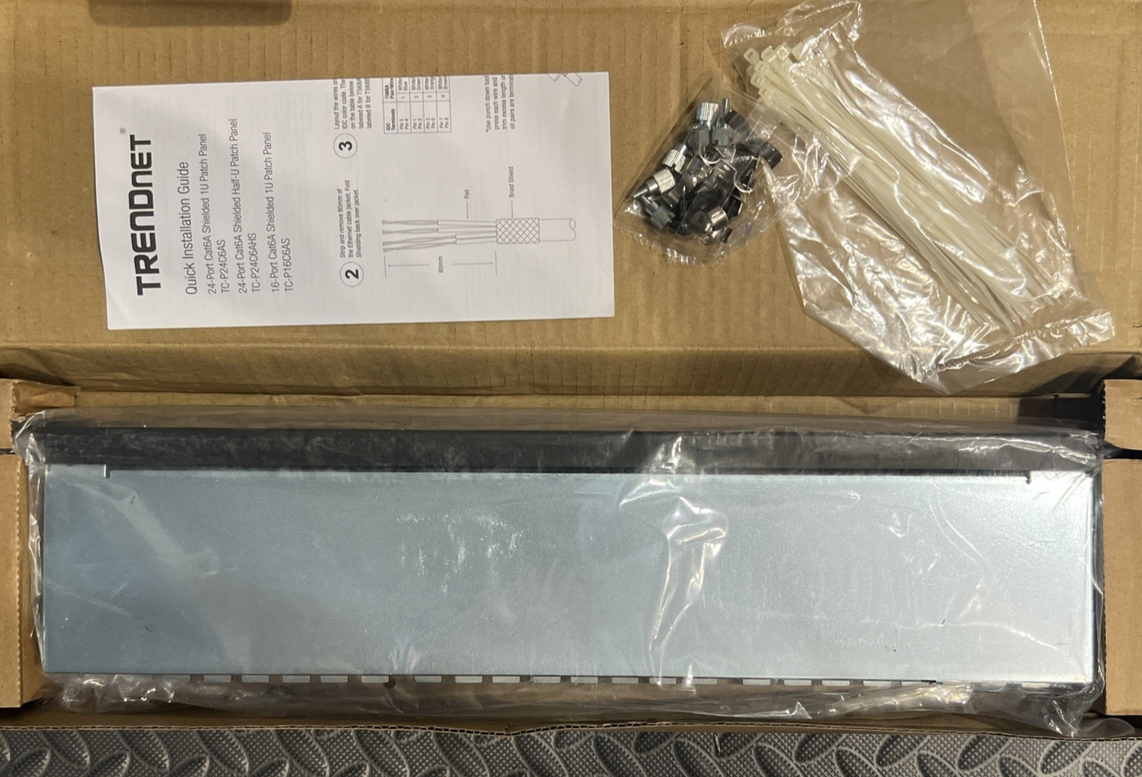 Trendnet 16-Port Cat6A Shielded 1U Patch Panel TC-P16C6AS