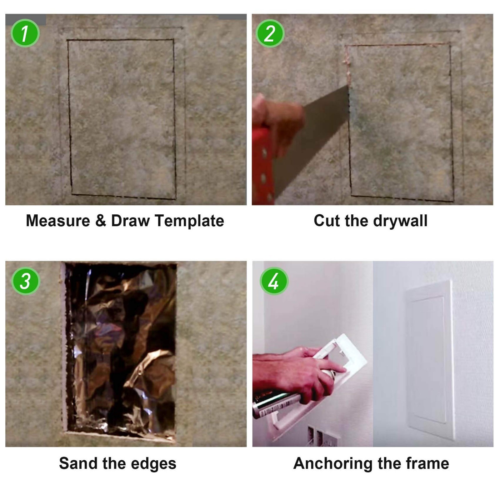 Durable 14x29 Inch Plastic Plumbing Access Panel for Drywall - Removable Ceiling