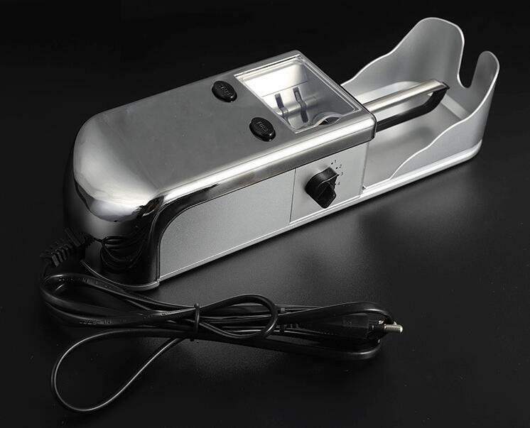 New Silver Cigarette Rolling Machine Electric Auto Tobacco Roller Injector Maker