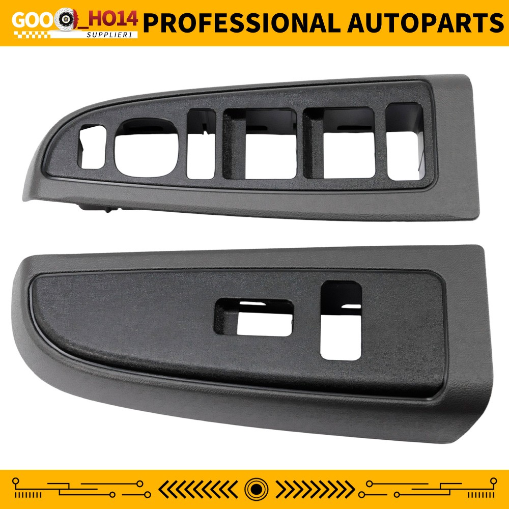 Front Window Switch Trim Bezel Set Fit For 2003-2007 Silverado Sierra Dark Gray