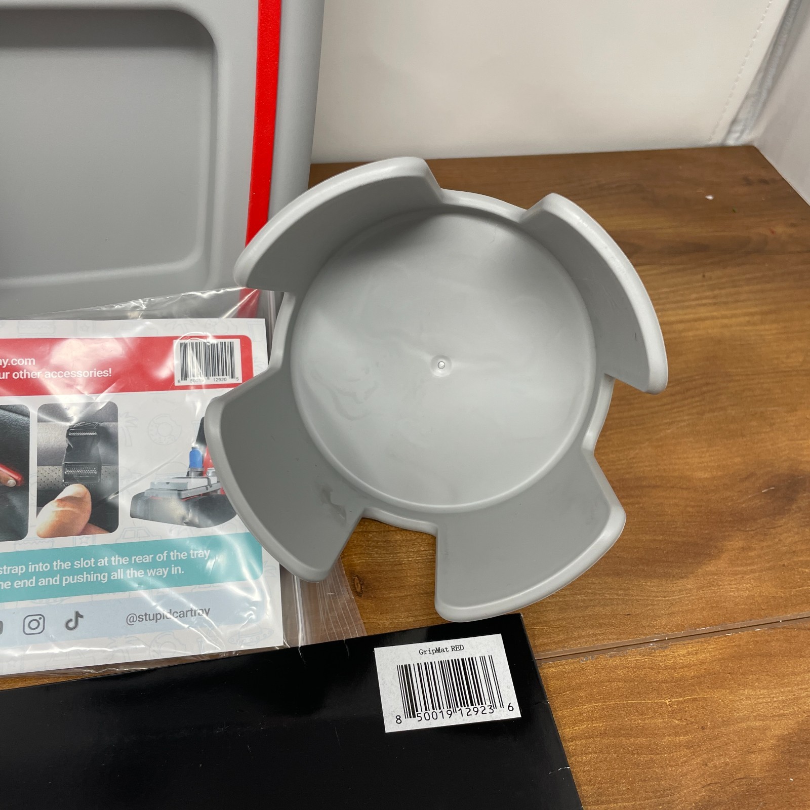 STUPID Car Tray Bundle Car Organizer Includes Removeable Cup Mug Holder Mat