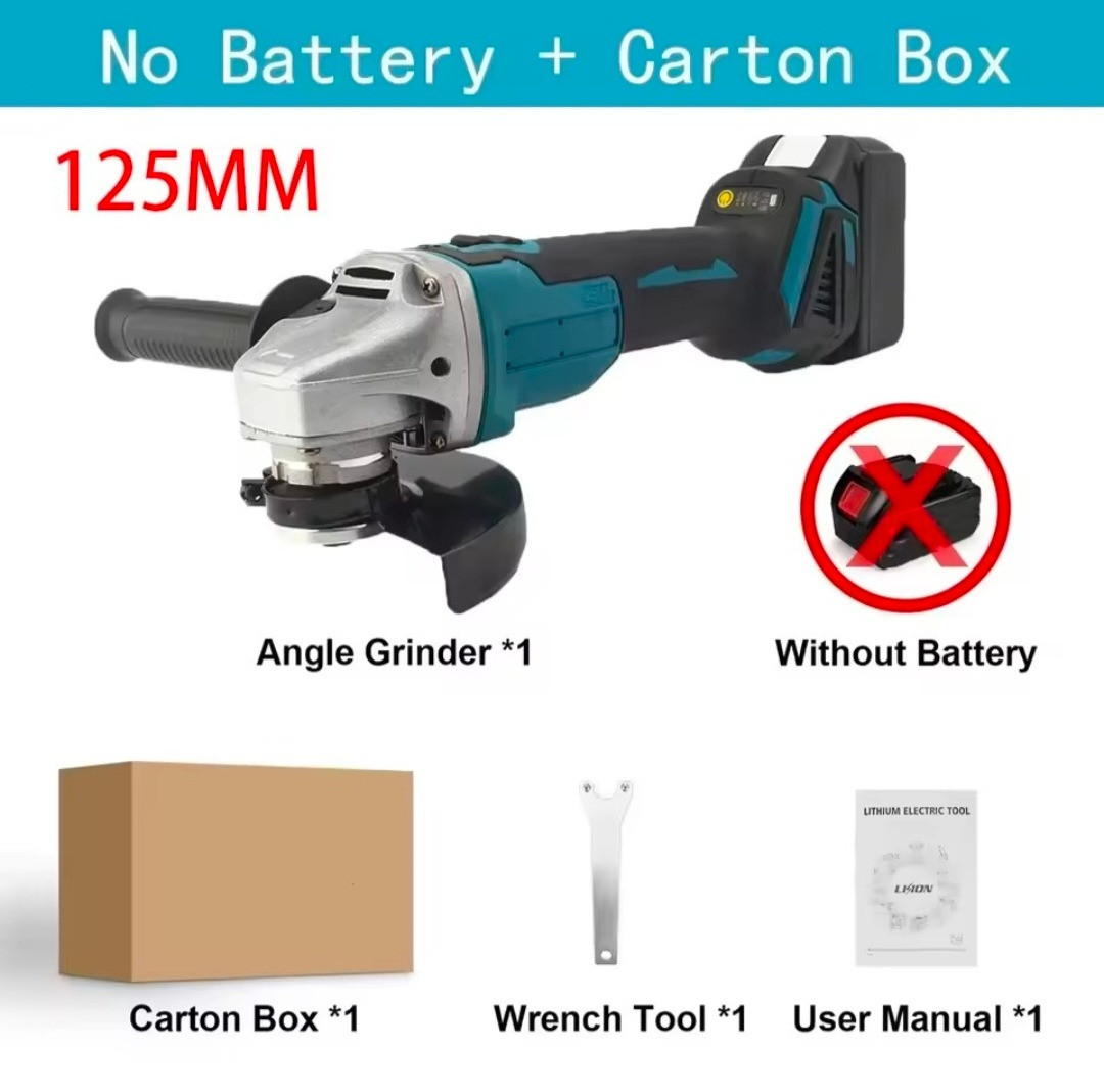 125mm Angle Grinder Brushless Cordless Cutting Polishing For makita 18v Battery