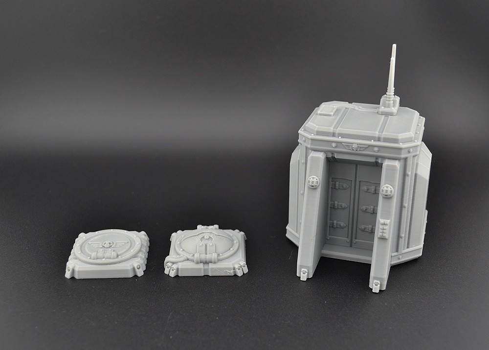 Warhammer 40K Underground Bunker Entrance Terrain Sci-Fi Hatch Set