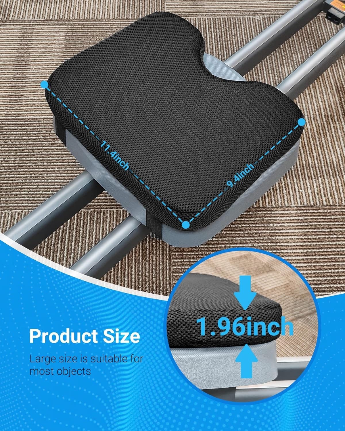 Rowing Machine Seat Cushion, MERACH Rower Seat Cushion, 2 Strap Fixation, Cus...