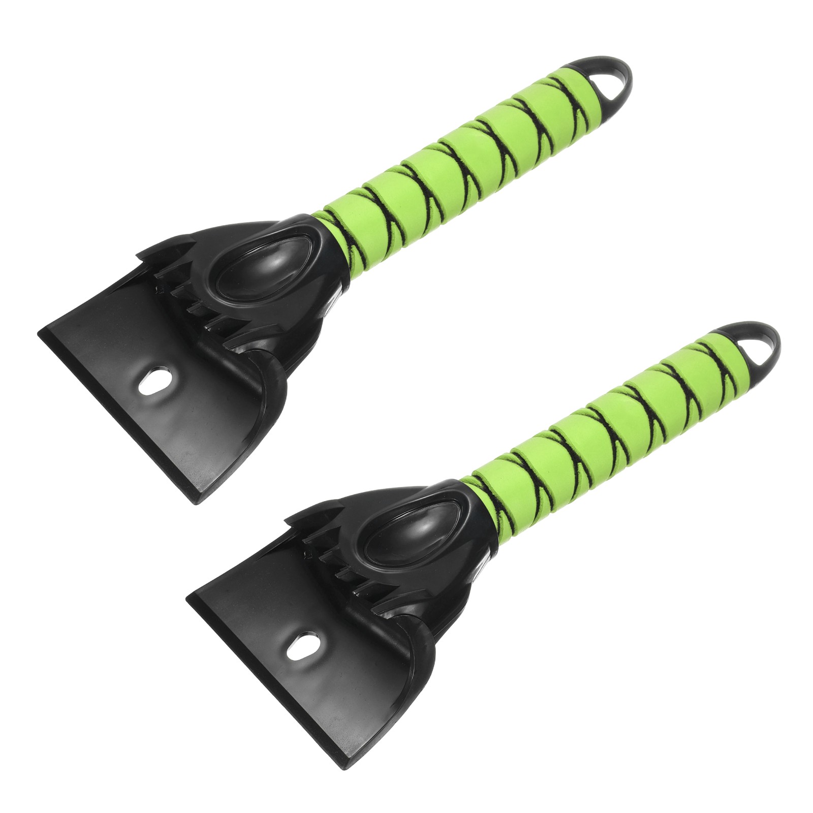 2Pcs Ice Scrapers for Car Windshield 12" x 4" Window Frost Removal Tool, Green