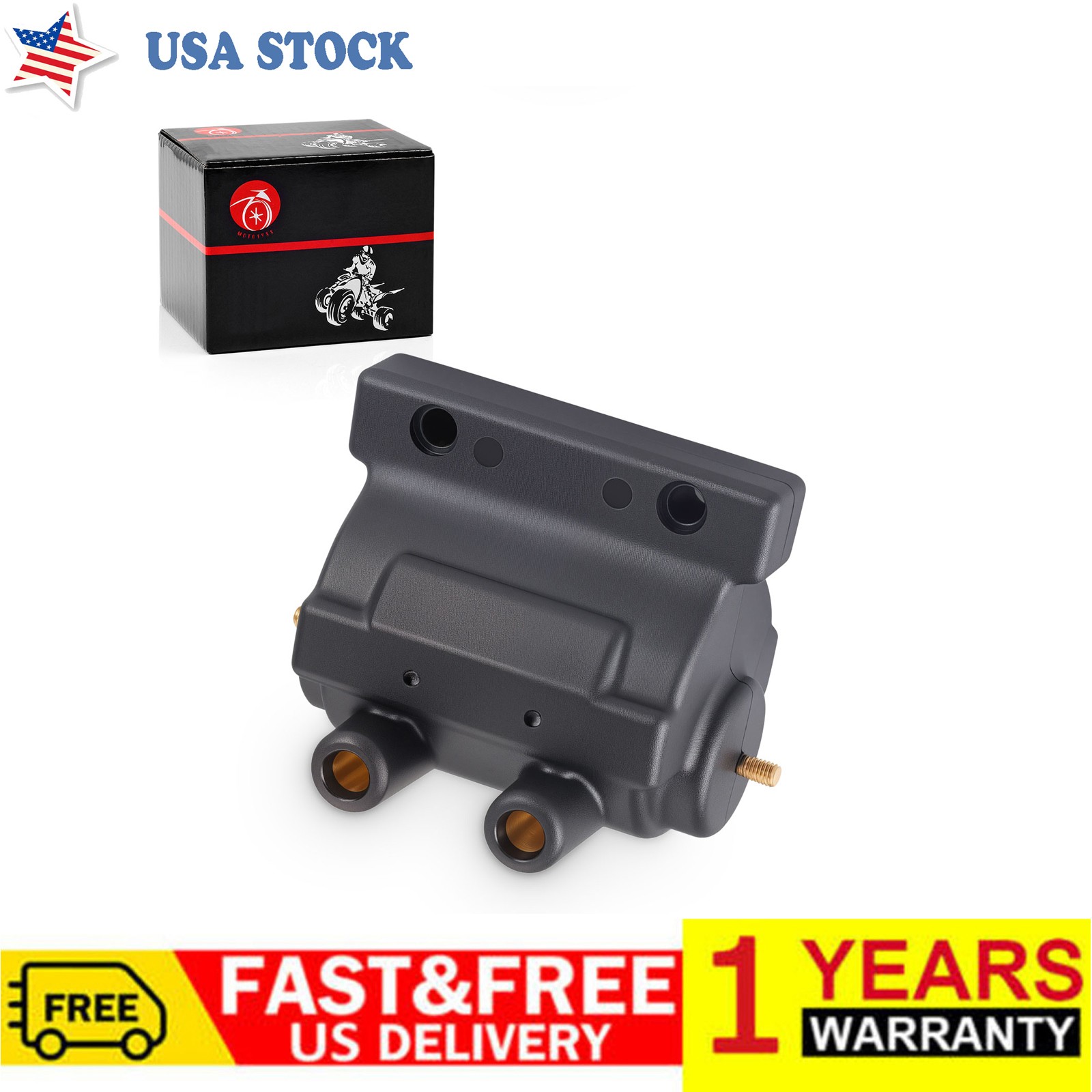 Ignition Coil 5 Ohm 31609-65A For Duo Glide FLF FLH FLHF 1958-1964 Fat Bob 1979