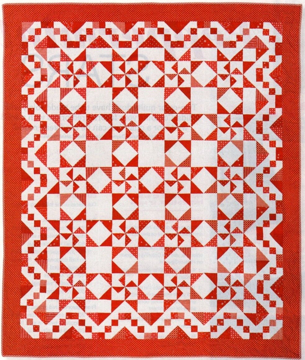 Peppermint Stars Quilt Pattern Pieced JD